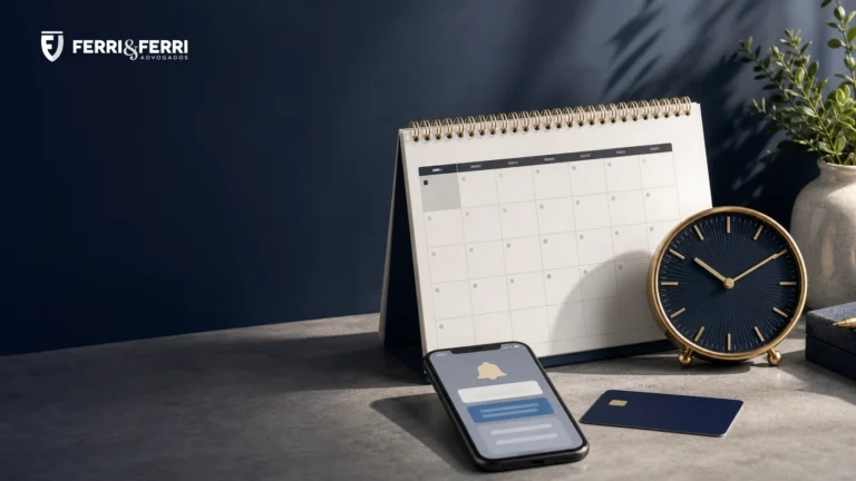 Calendário, relógio e celular representando as datas de pagamento do INSS em 2026